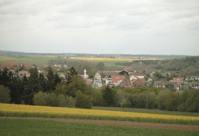 Blick vom Eselsberg auf Mähringen